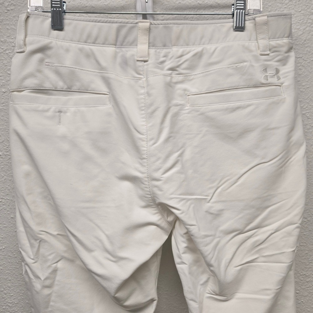 Under Armour White Golf Pants Mens 34/36 Loose Fit Performance Trousers Athletic - Picture 10 of 14